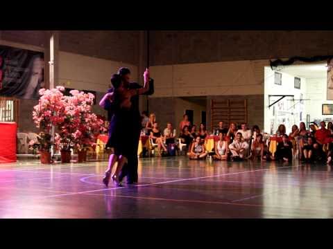  Mariana Dragone  and  Diego Riemer  are  dancing  to  the  tango  "  Fueron Tres Años  "