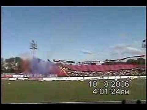 "Salida IBERIA vs U. De , CHILE" Barra: Banda Azulgrana &bull; Club: Deportes Iberia