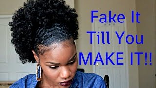 Fake It Till You Make It GIRL!! Go From TWA to a Large Fro Puff in Mins! | SistaWigs.com