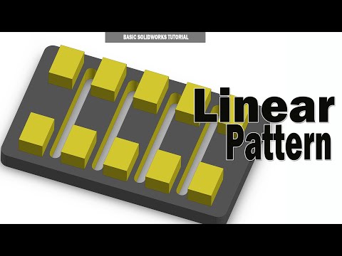 Solidworks Tutorial | Linear Pattern beginner tutorial for Solidworks users | 3d Model Tutorial