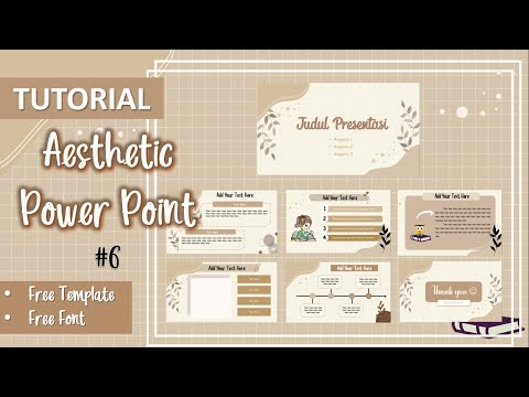 Membuat Aesthetic PPT #13 | Free template | Template ppt aesthetic | power point aesthetic