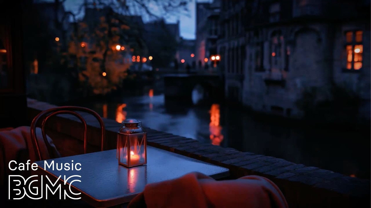 Autumn Canal-side Cafe ☕ Piano Ballad Jazz for a Quiet Night
