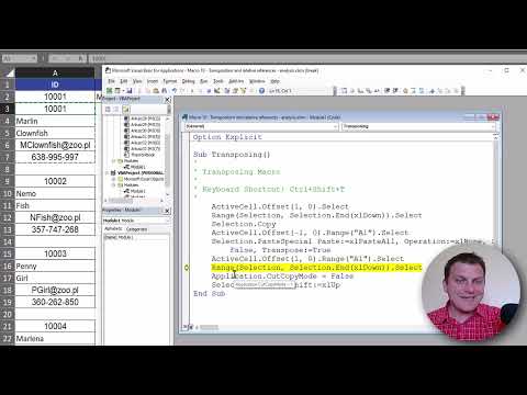 Excel VBA -  Transposition & relative references - code anylisis | Introduction to macros and VBA 10