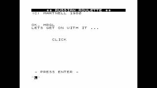 Russian Roulette (Tim Hartnell, Your Computer) for the ZX81
