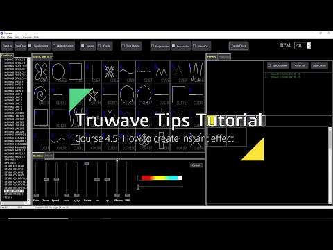 Truwave Tutorial Video - 14. How to create Instant effect