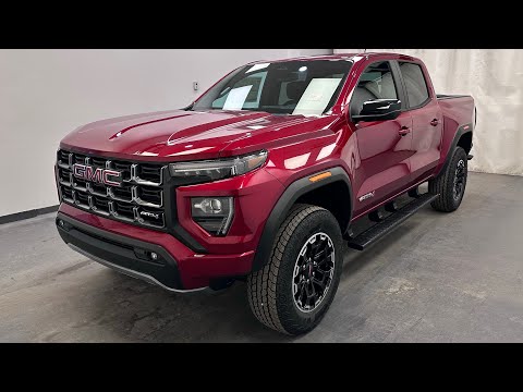 2026 GMC Canyon Crew Cab Short Box 4-Wheel Drive AT4 in Red for sale at Davis GMC Buick Lethbridge in Lethbridge, AB