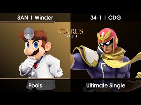 ICARUS 2023 Pools - Winder (Dr. Mario) Vs. CDG (Captain Falcon) SSBU Ultimate Tournament