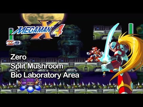 Megaman X4-Zero-Split Mushroom-Bio Laboratory Stage