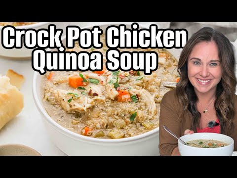 One-Pot Slow Cooker Chicken Quinoa Soup | Weeknight Win