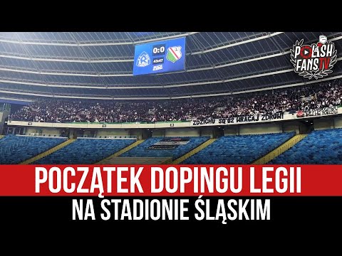 Początek dopingu Legii na Stadionie Śląskim (09.02.2024 r.)