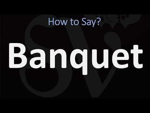Part of a video titled How to Pronounce Banquet? (CORRECTLY) - YouTube