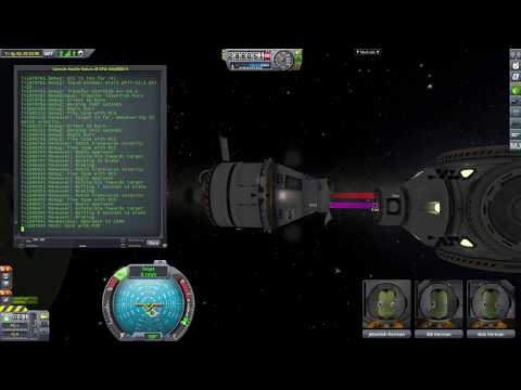 RAMP performing an automatic launch, rendezvous and docking in KSP with kOS
