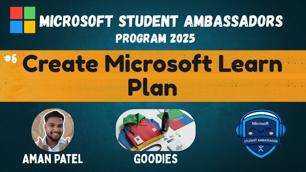 Create a Microsoft Learn Plan | Microsoft Student Ambassador | Step by Step | By Aman Patel MSA 2025