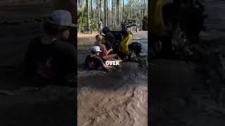 Girl Vs Muddy water with her ATV