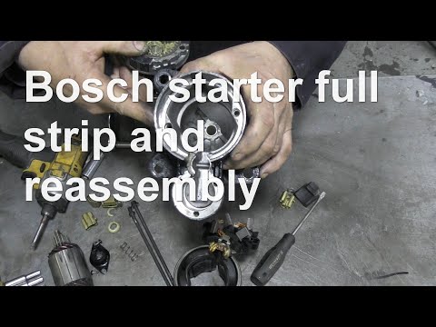 The simplest Bosch starter full strip and reassembly