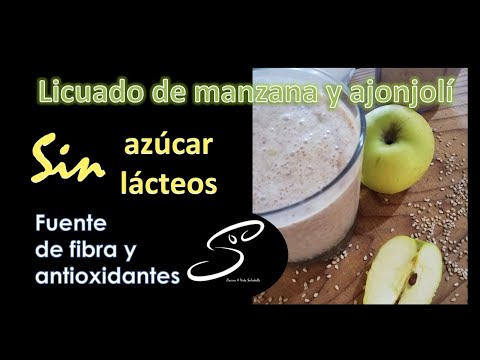 Licuado de Ajonjolí y Manzana | Rico en Fibra, Antioxidantes y Proteína #sinazúcar #vegan