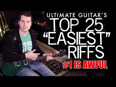 Ultimate Guitar's Top 25 Easiest Guitar Riffs (Playing after one listen)