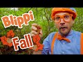 Blippi Creates Art With Autumn Leaves Learning Colors For Kids Educational Videos For Kids