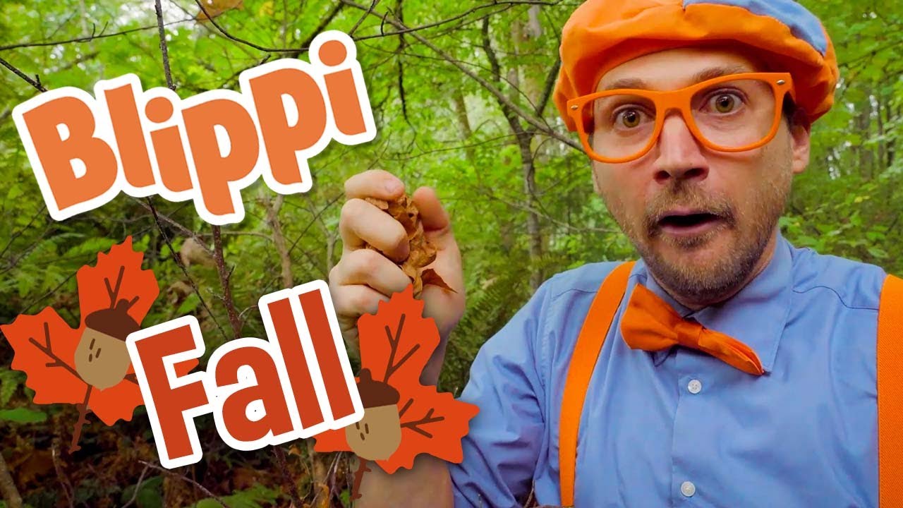 Blippi Creates Art with Autumn Leaves | Learning Colors for Kids | Educational Videos For Kids