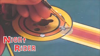 Paint Touchup On The Playfield Of A 1976 Bally Night Rider Pinball Machine - Steady ... Steady...
