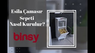 Binsy Esila 39 x 90 Kirli Çamaşır Sepeti Kurulumu