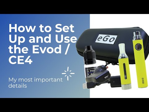 How to set up and use the Evod / CE5 650mAh vaporizer Kit hookah pen / Shisha pen /Eliquid/ E-juice
