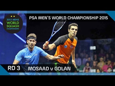 Squash: 2015 PSA Men's World Championship Rd 3 Highlights: Mosaad v Golan