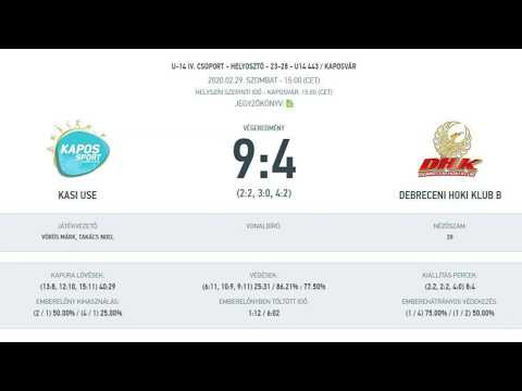 Hirth Csongor #65 KASI-  első U14-es gólja 2020.02.29. Kaposvár Jégcsarnok