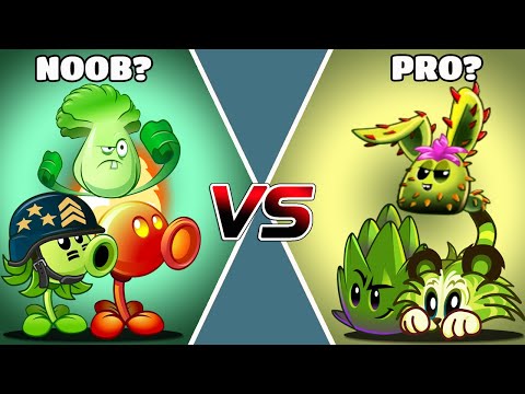 PvZ 2 Team NOOB Vs PRO-That Team Can Win?Team Plant Vs Team Plant