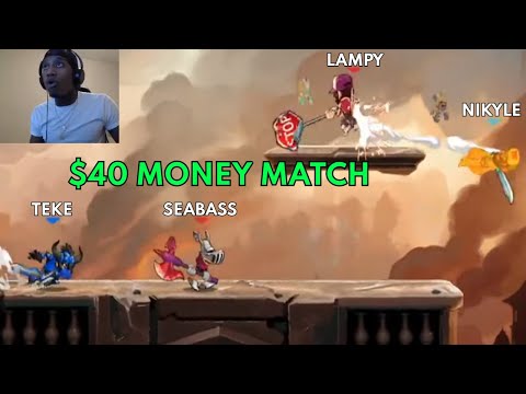 Seabass & Lampy vs Nikyle & Teke - 2v2 - $40 Money Match - Brawlhalla Show Match #94