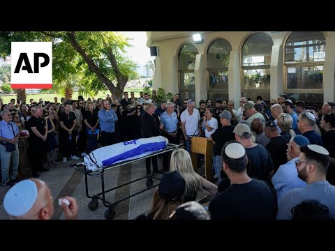 Funeral held for Israeli hostage Almog Sarusi after his body was recovered from Gaza