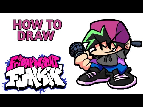 How To Draw Neo Boyfriend Friday Night Funkin Step by Step