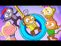 Five Little Monkeys Song HooplaKidz Nursery Rhymes