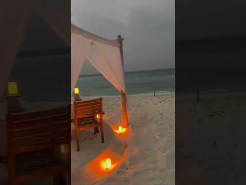 candle light dinner at Maldives