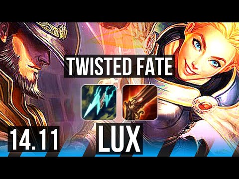 TWISTED FATE vs LUX (MID) | 5/1/6, 65% winrate | NA Master | 14.11