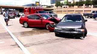 Dashcam car crash. Dallas, TX, USA