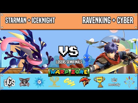 Warp Zone - Losers Semis - Starman + IceKnight(Greninja+Greninja) Vs. Ravenking + Cyber(Ike+Olimar)
