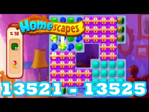 Homescapes Level 13521 - 13525 HD 3 - match puzzle Gameplay | android | IOS | 13522 | 13523 | 13524