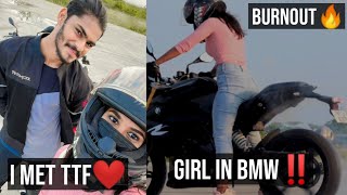 BMW Girl😳 pyros girl burnout🥵 I met ttf😍 