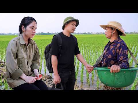 A young man leaves his hometown to work far away, saying goodbye to his family and the girl he loves