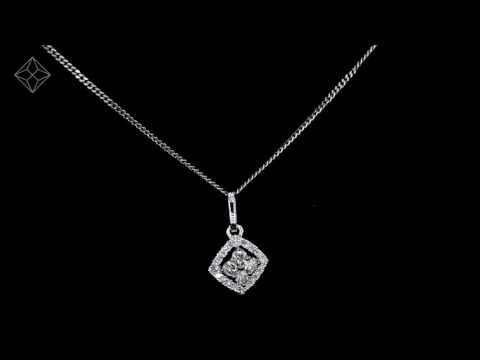 G4073 - STELLATO CHAMPAGNE DIAMOND PENDANT 0.16CT IN 9K WHITE GOLD