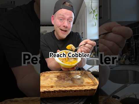 Homemade Peach Cobbler is easily my favorite #homemadepeachcobbler #homemade #peach #cobbler  #fyp