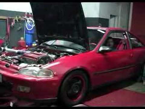 honda civic dyno and race.