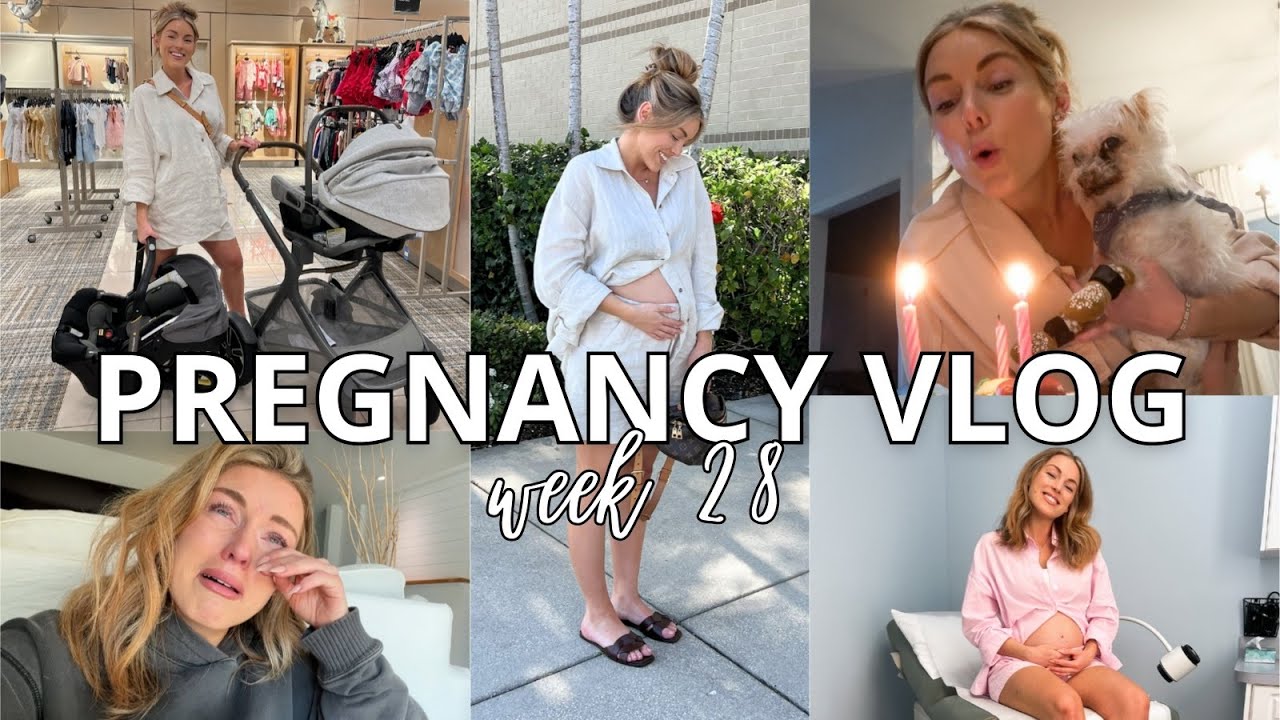 PREGNANCY VLOG WK 28 | 30TH BDAY, STROLLER SHOPPING, NEW WOOD FLOORS & PACKING FOR HAWAII