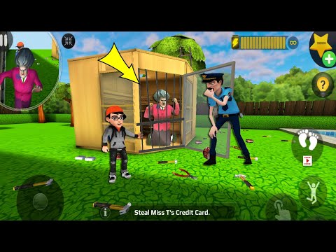 Scary Teacher 3D - New updater - troll Miss T fell face down so fun part 5446#scaryteacher3d