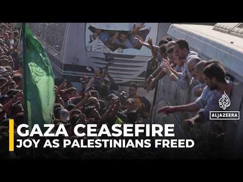 Gaza ceasefire: Joy as Palestinians freed after Israeli captives ...