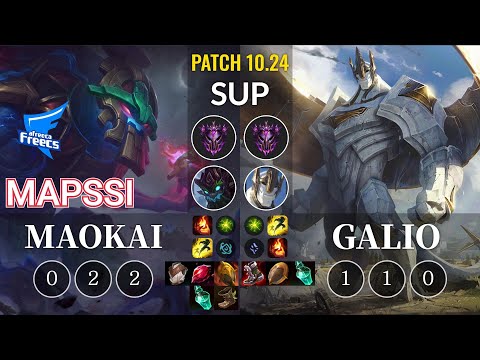 AF MapSSi Maokai vs Galio Sup - KR Patch 10.24