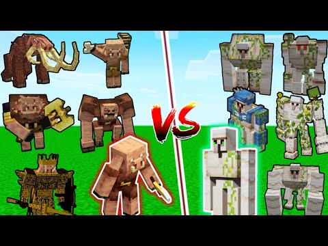 All Piglins VS All Iron Golems - Mutant and Kaiju | Minecraft Mob Battle