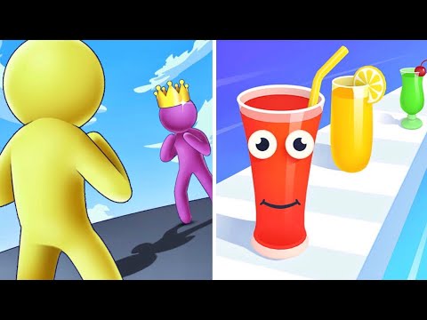 Giant Rush Vs Juice Run 🟤🔵New Update All Levels Max Walkthrough Android iOS Gameplay