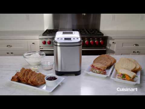 Cuisinart Bread Maker Machine, Compact and Automatic, Customizable  Settings, Up to 2lb Loaves, CBK-110P1, Silver,Black